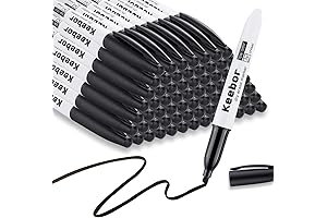 Dry Erase Markers, Black Chisel Tip, 72 Pack