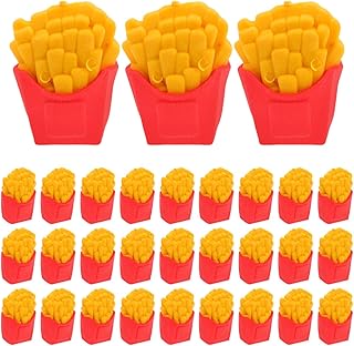 DOITOOL French Fries Erasers 30pcs Boys and Girls School Supplies Cute Kawaii Erasers for Student Prizes Educational Tools