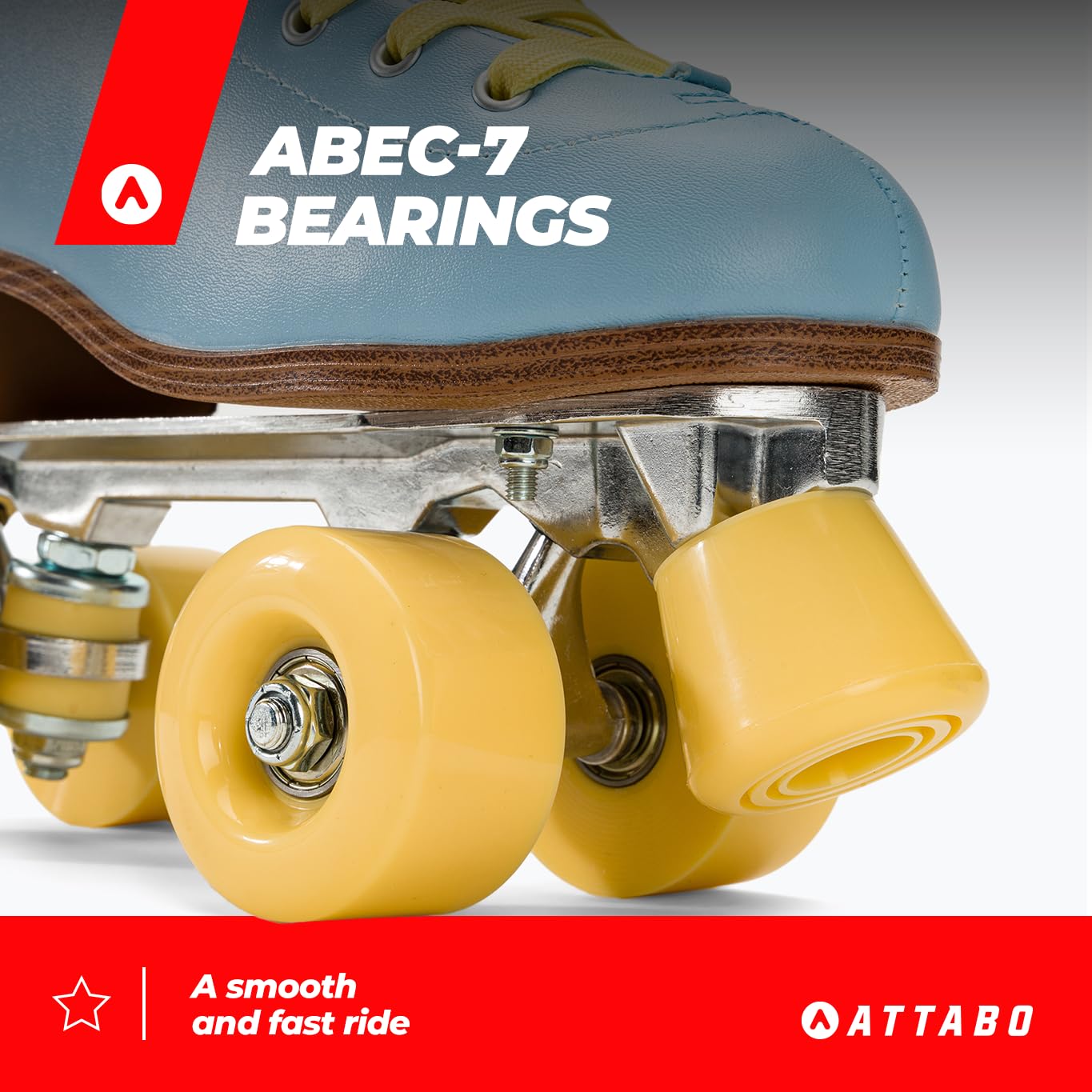 ATTABO Patines de Ruedas Cascada para Mujer Talla 36-41 EU Caña de Piel sintética Ventilación Chasis de Aluminio ABEC-7 Ruedas 82A Protección de Dedos Frenado Seguro Ajuste Preciso Color Azul