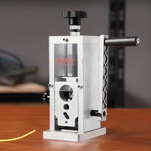 Miniatura 8 de VEVOR Máquina peladora manual de cables, pelador de cobre de 0.06 a 1.5 pulgadas con manivela o taladro accionado, referencia de profundidad de