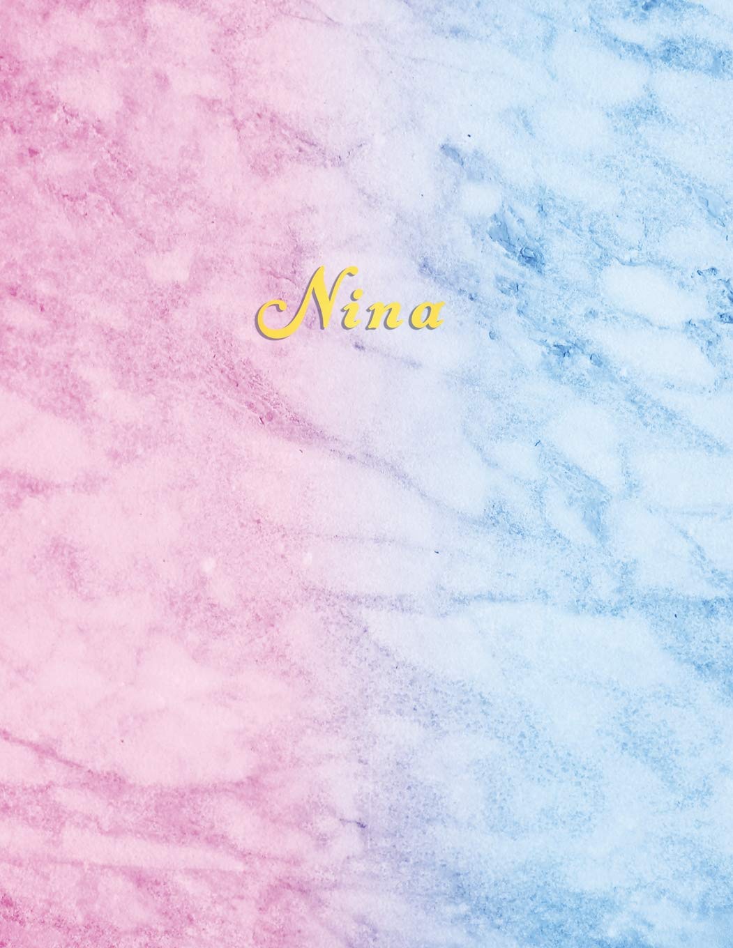 Nina: Personalised custom college ruled writing and study journal for school girls | Standard lined size composition exercise note book