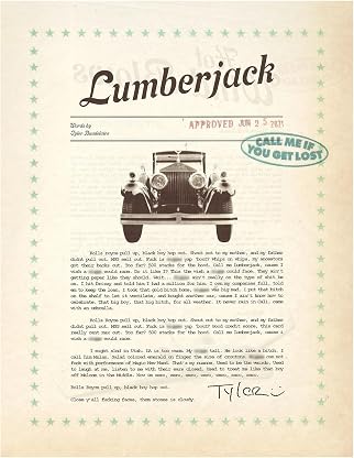 Pôster com letra Lumberjack por Papel — capa do álbum