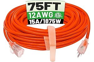 75ft Outdoor Extension Cord with Lighted Indicator