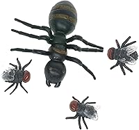 Vista 5 de Cooplay 30 piezas de moscas falsas insectos, insectos, insectos, reptiles, bromas, trucos de miedo, cerebros difíciles para Halloween, día
