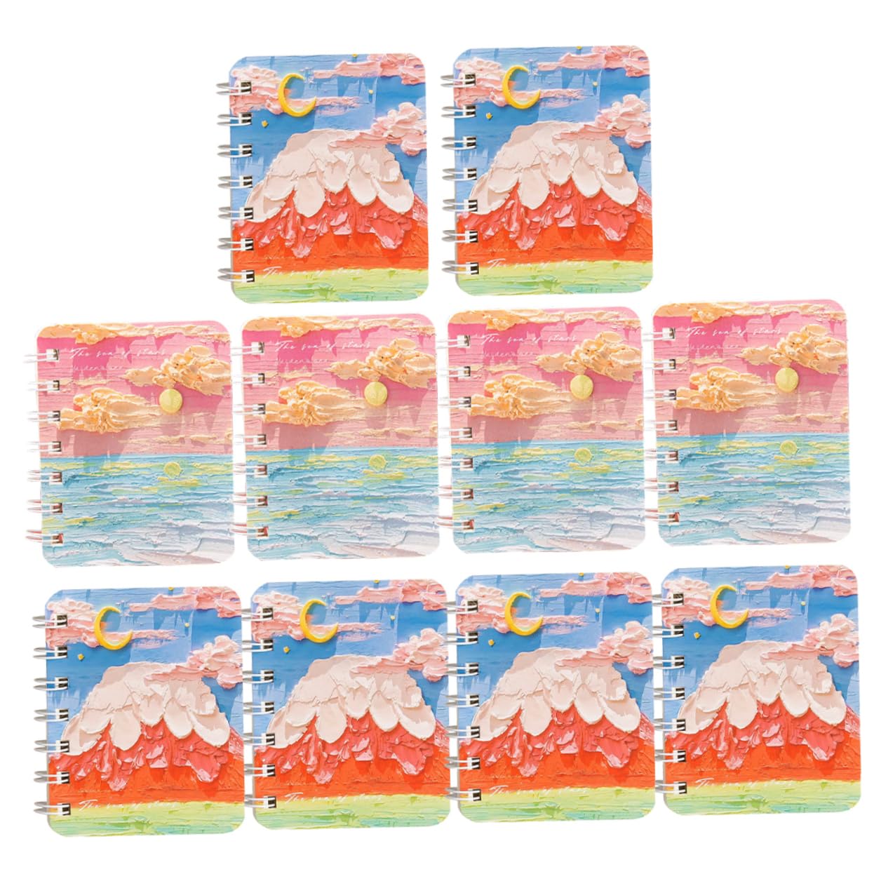 EXCEART 3 Pièces 10 Carnet De Croquis à Spirale Cahiers à Spirales Cahier D'écolier Mini-blocs-notes à e Trousse De Journal à Grille De Points De Campus Papier