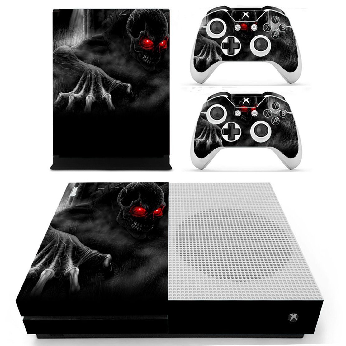 DOTBUY Vinyl Decal Full Body Skin Sticker For Microsoft Xbox One S Console And 2 Controllers And Kinect 2.0 (Carbon Fiber Black) — view 15