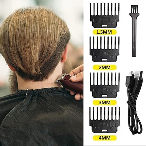 cdar Cortadora y recortadora de pelo kit de cabello y recorte peines de guía de color fácil - para hombres mujeres y niños color negro