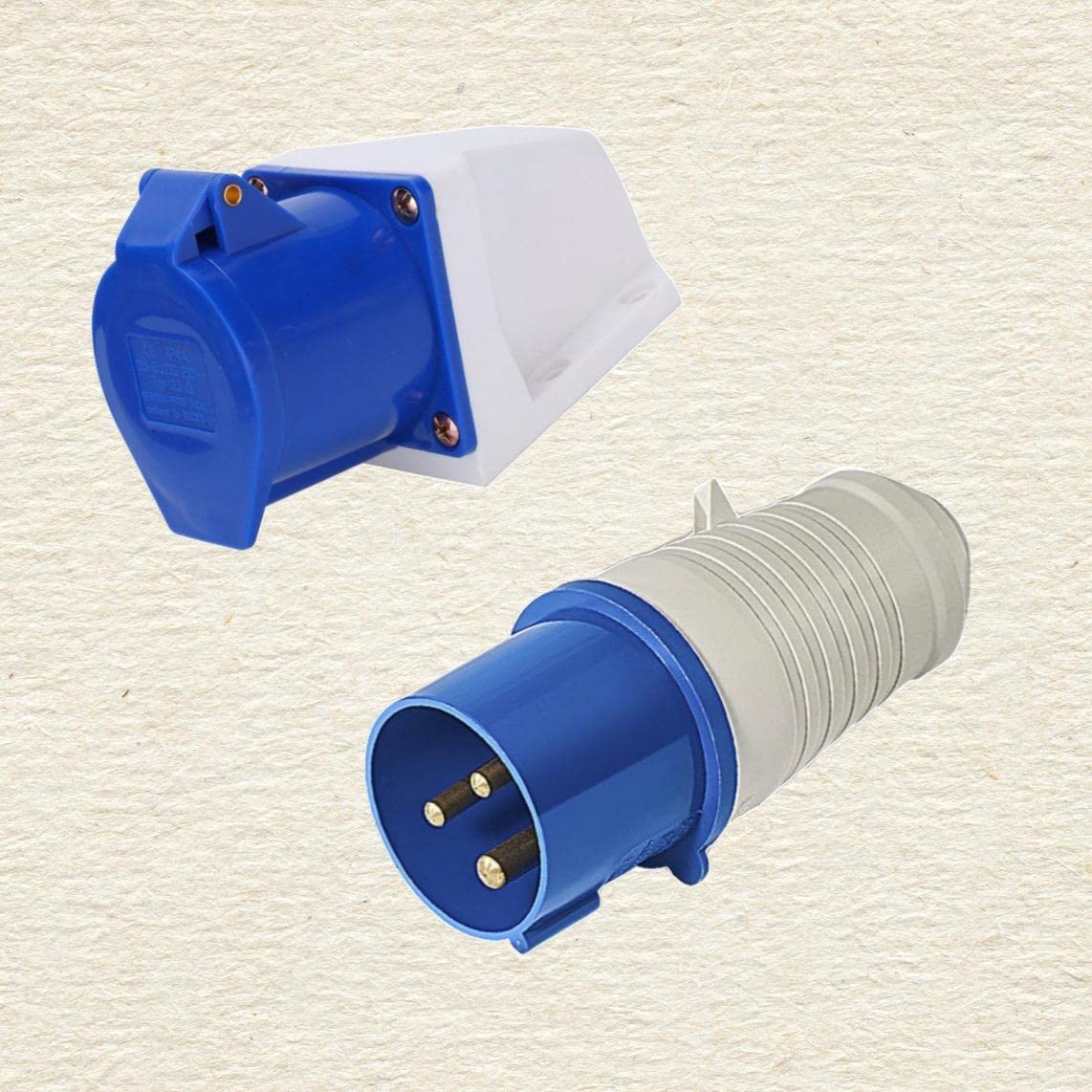 MEI 16A 3 Pin 220V Wall Mounted Industrial Socket and Plug (1)