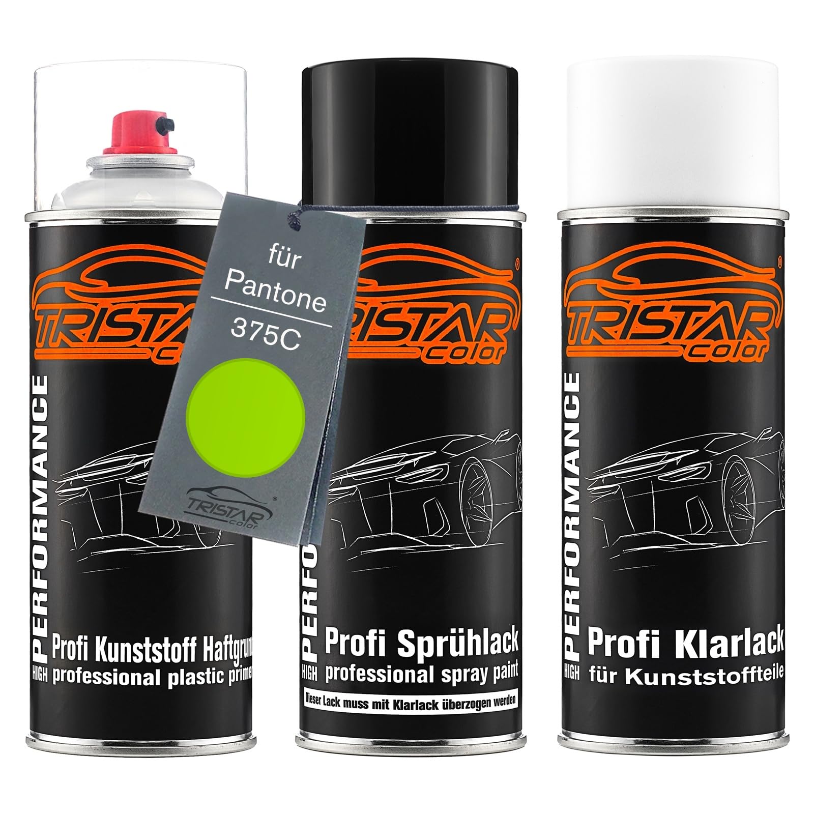 TRISTARcolor Zestaw w sprayu do plastiku do Pantone 375C Light Green