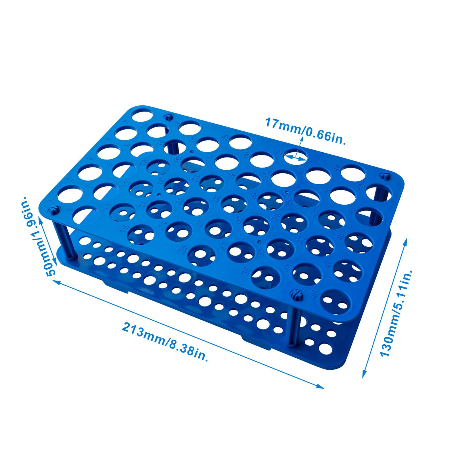 5 unidades 50 recipientes para tubos centrífugos para fuentes, soporte para tubos de ensayo de 15 ml, soporte de plástico para laboratorio, soporte para tubos de ensayo