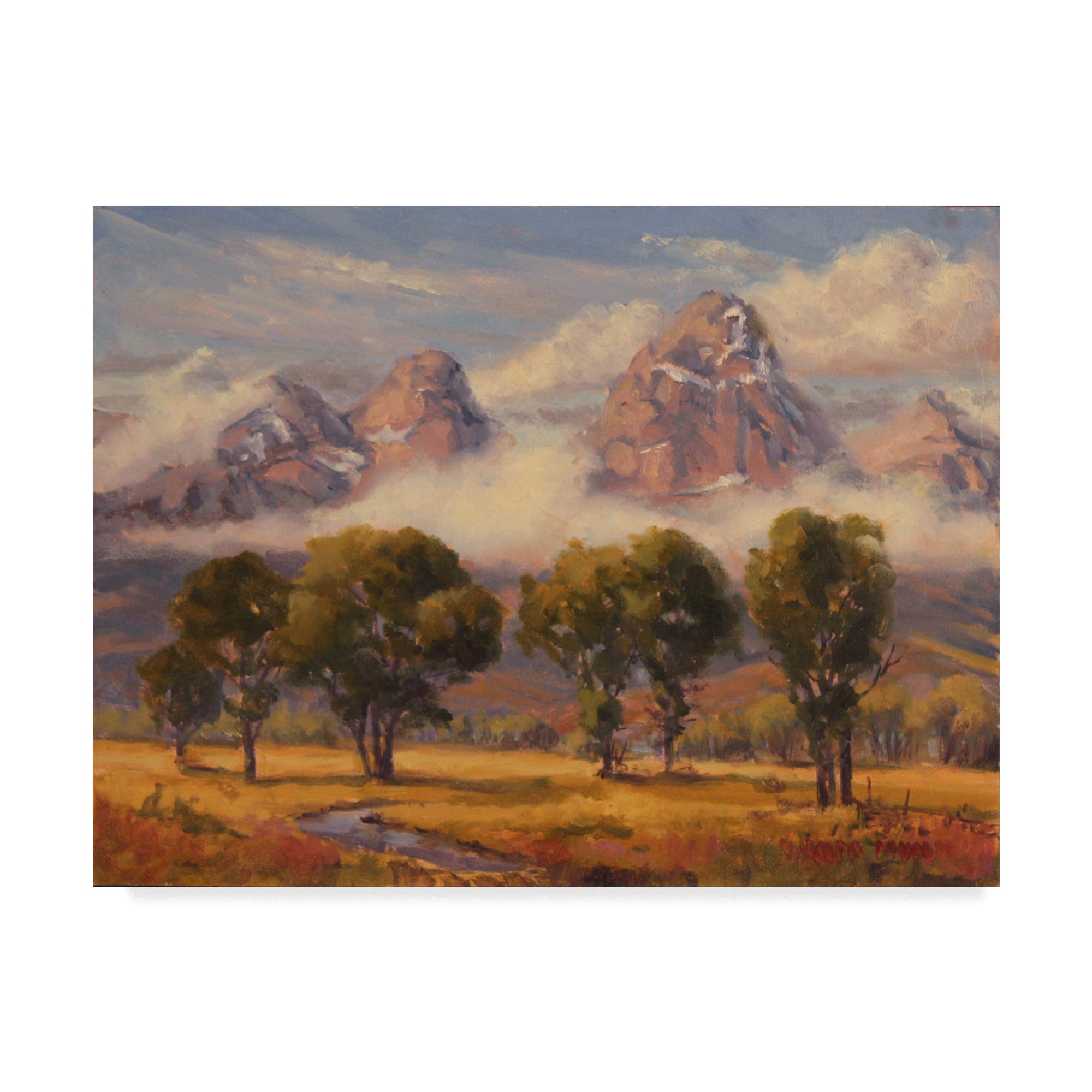 Trademark Fine Art Teton View Mountains by Wanda Mumm, 18x24-Inch