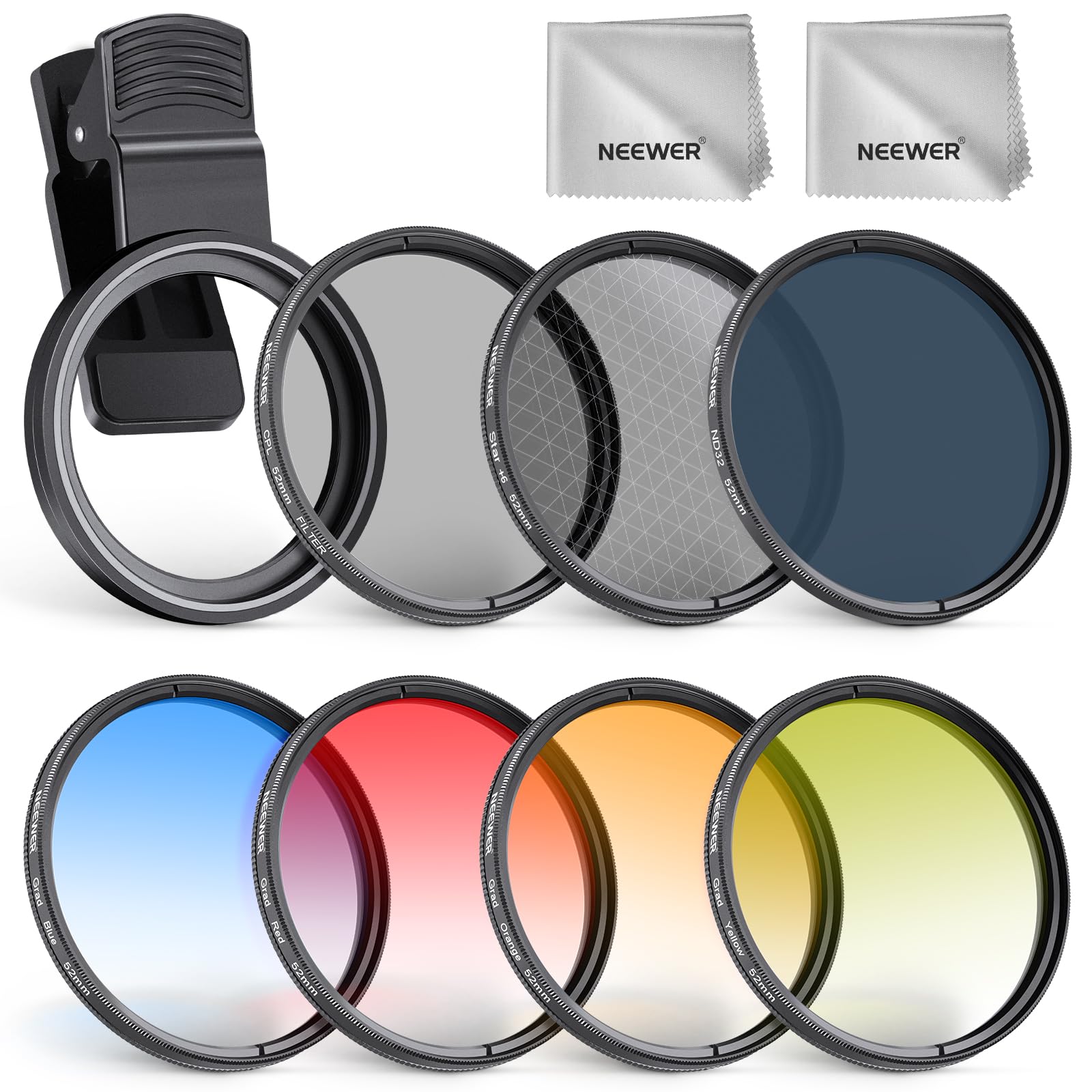 filtro neewer 52mm nd set 7pcscompatible iphone