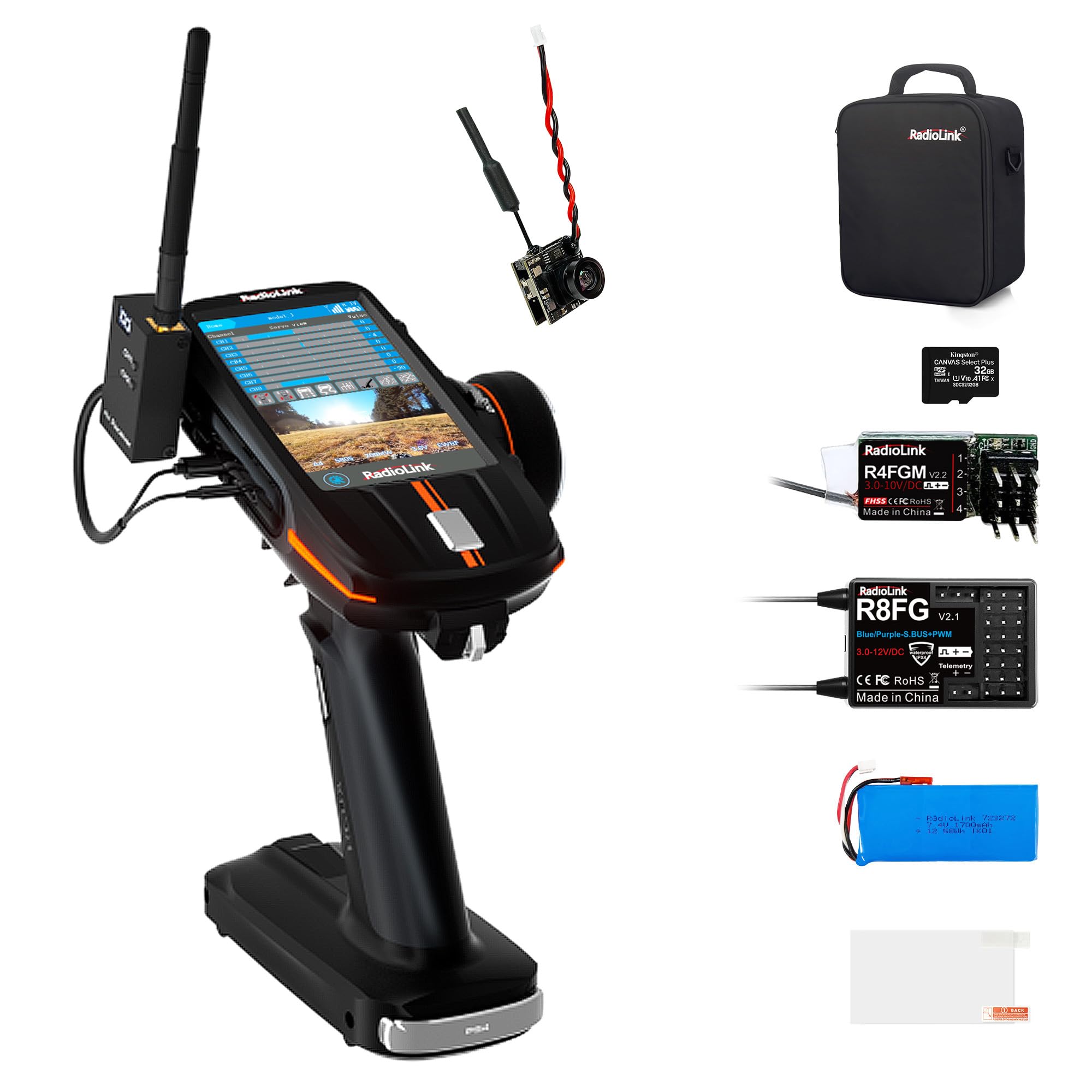 RadioLink RC8X プロポセット Amazon | Radiolink RC8X 2.4GHz 8CHプロポセット RCカー用送信
