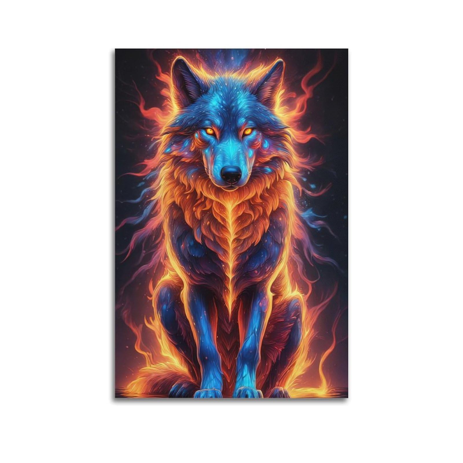 WZKTCL Animal Poster Ferocious Wolves Poster Decorative Painting Canvas Wall Posters And Art Picture Print Modern Family Bedroom Decor Posters 24x36inch(60x90cm)