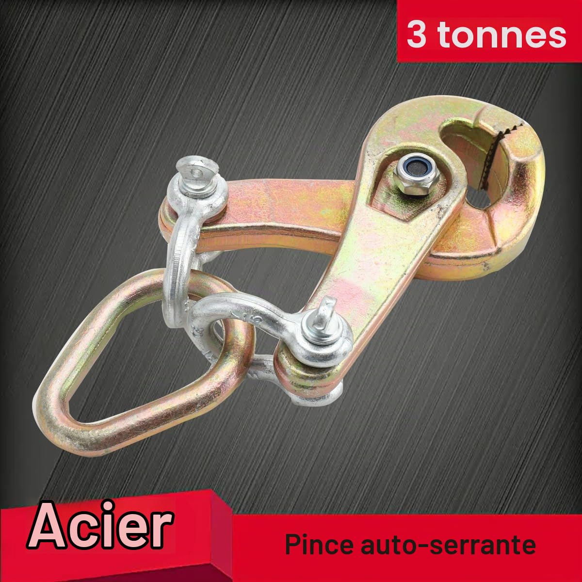 3 Tonnes Pince Carrosserie,Pince de traction de carrosserie, Pinces De Carrosserie Automatique Acier Réparation de Carrosserie Auto-serrante Serrage en Tôle