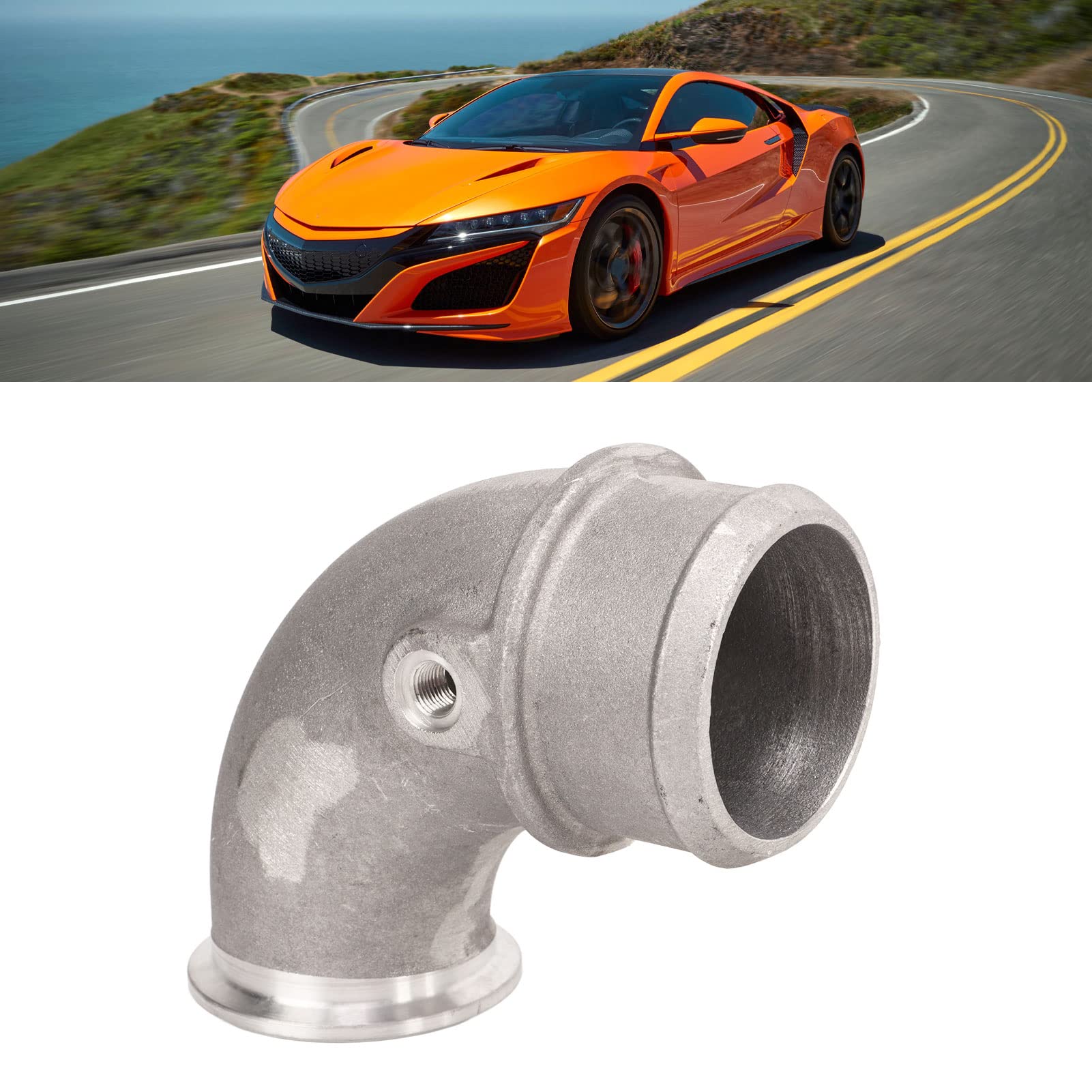 Akozon Turbocompresseur Outlet ELBOW Aluminium ALLIAGE FIABLE ROPIGE TURBO TURBO TURBE ELBOW AIR TRANSFERT