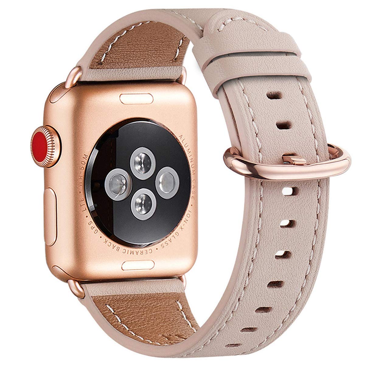 WFEAGLCompatible Apple Watch Band 45mm 44mm 42mm 41mm 40mm 38mm Leather Band, Leather Replacement Wristband iWatch Band/Strap for Apple Watch Ultra 49mm SE Series 8 7 6 5 4 3 2 1