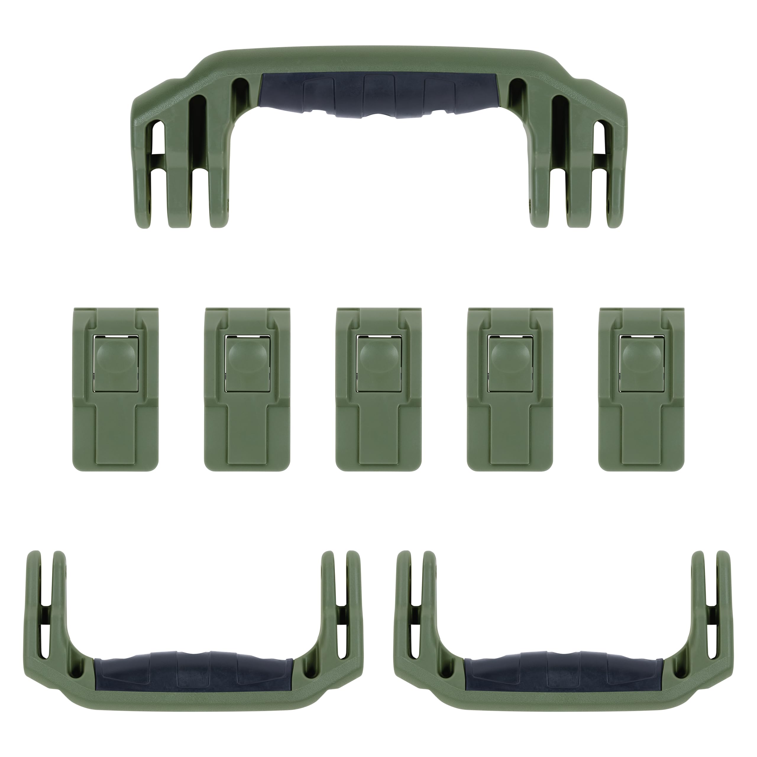 Pelican 1615 Replacement Handle & Latch Set by ColorCase - OD Green - Handles & Push Button Latches