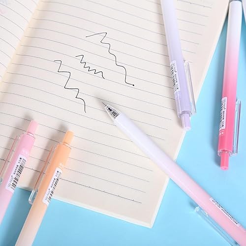 Miniatura 8 de HeTaoCat Bolígrafos de gel retráctiles, punta fina de 0.020 in, secado rápido, dibujo de escritura, bolígrafos de gel de tinta negra, caja de 6