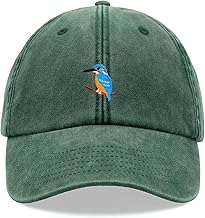 Kingfisher Baseball Cap Vintage Washed Unisex Dad Hat Adjustable