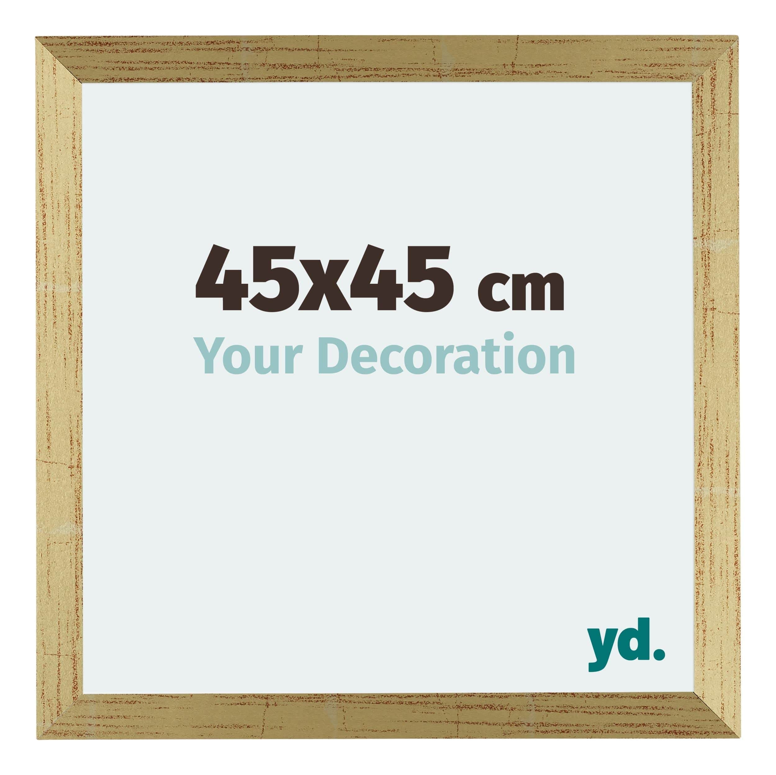 Your Decoration - Picture Frame 45x45 cm - Gold Shiny - Decorative Wall Frame in MDF with Antireflection - Frame 45x45 - Mura — image 1