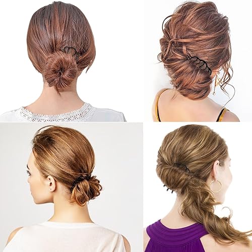 Miniatura 5 de 6 peines laterales de metal para el cabello, tenedor para el cabello, 47 dientes, peine en forma de U, peines para el cabello para moño, accesorios