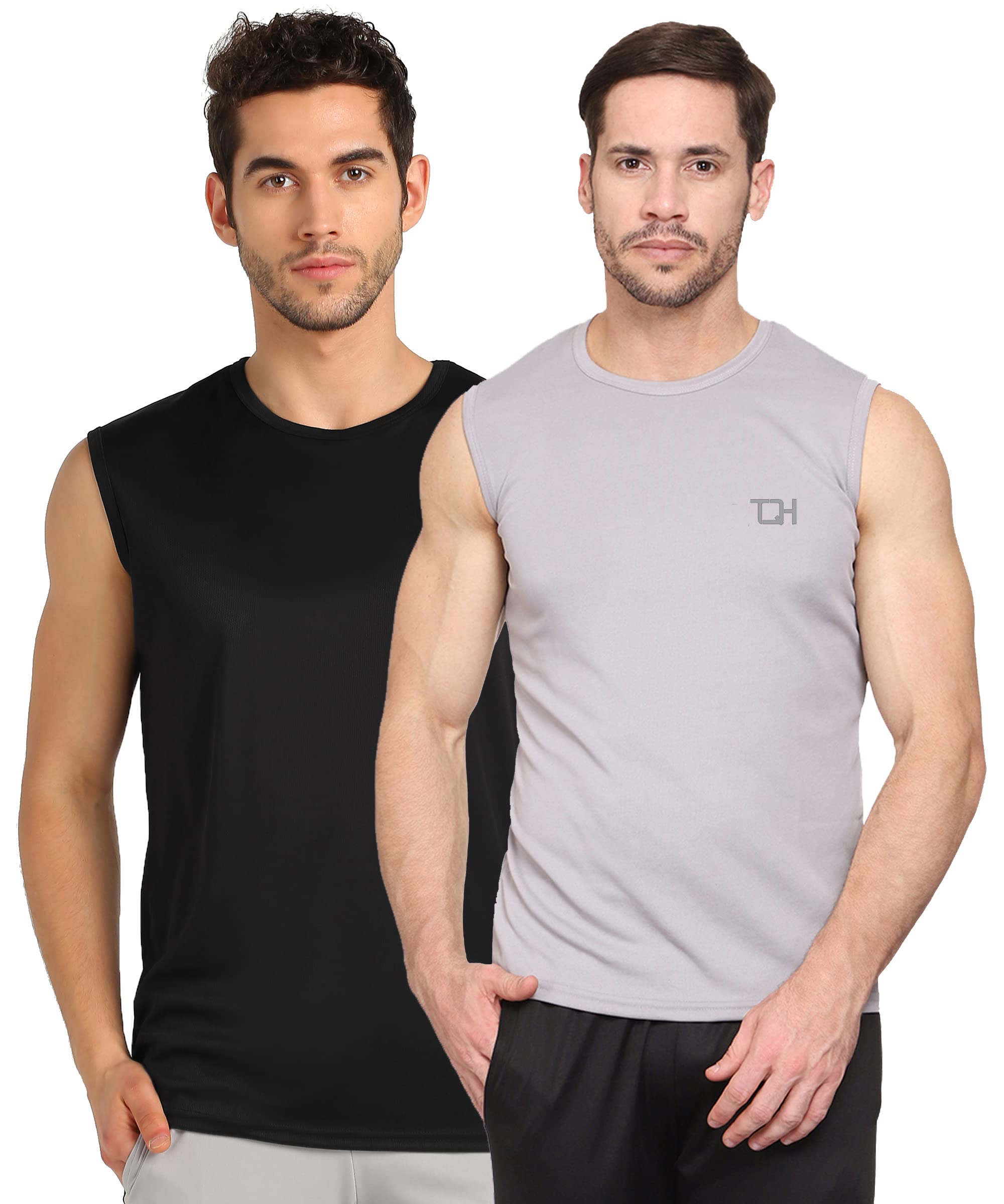 Sleeveless T Shirts for Men | Vest for Men | Tank Top Man | Sando for Man | Men's Sleeveless Gym Vest Round Neck Solid Casual T-Shirt for Workout Running Sports Beach-image-8