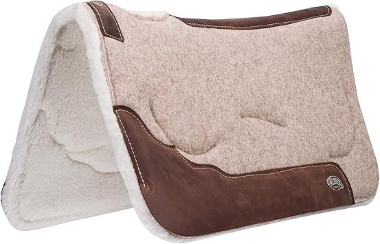 Weaver Leather Contoured Shock-Absorbing Gel Wool Blend Saddle Pad