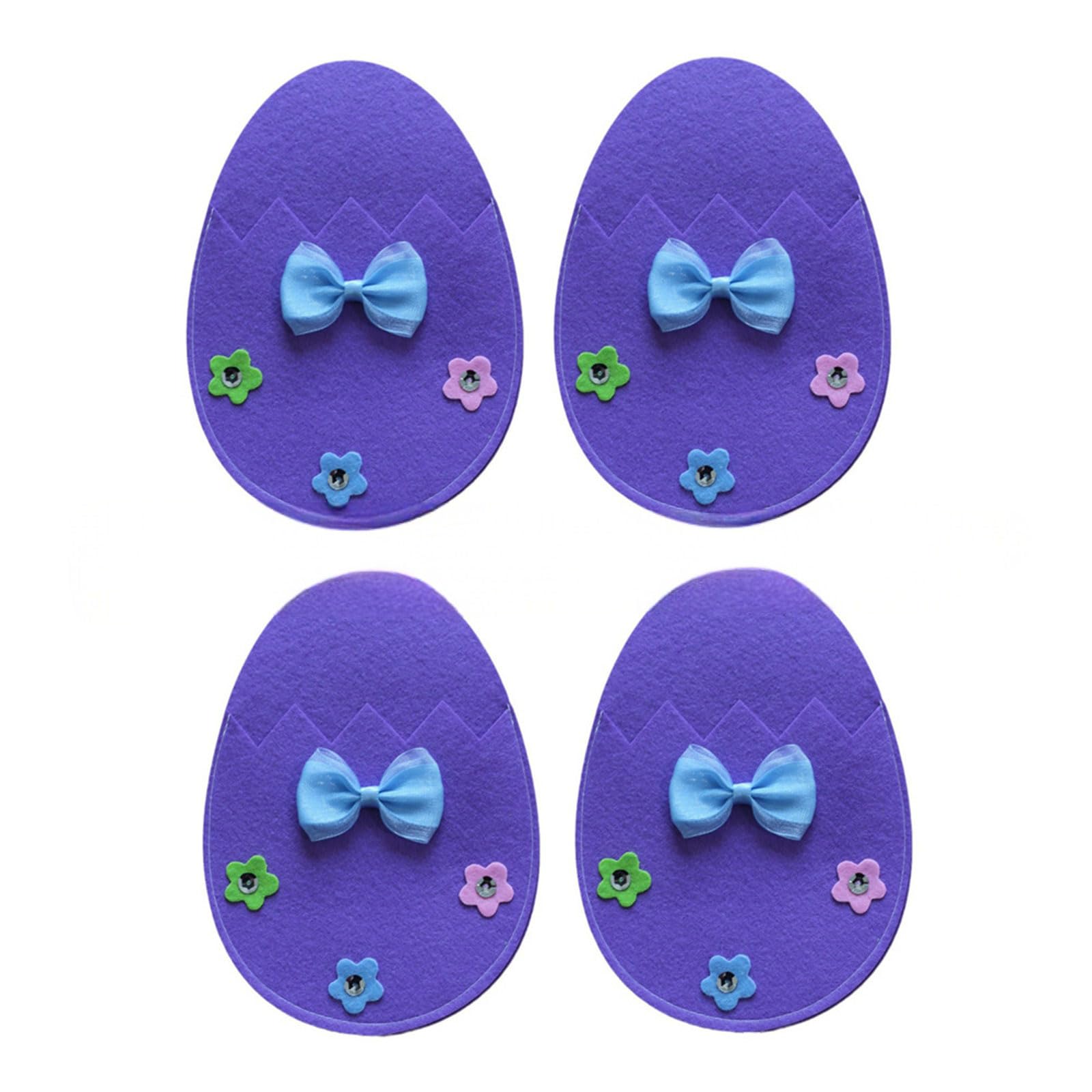 Zkbszn Tableware,Pack Of 4 Easters Eggs Cutlery Holders Beautiful Easters Eggs Pattern Flatware Bags For Memorable Holiday Event