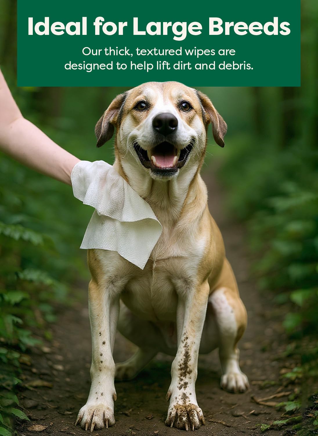 Earth Rated XL Pet Wipes for Dogs & Cats, Unscented Hypoallergenic, 60 Ct - image 4