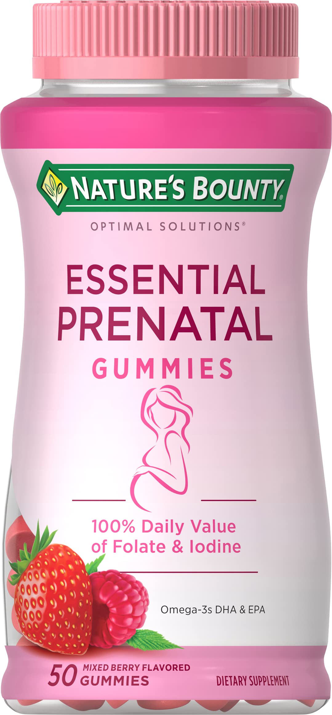 Prenatal Vitamins Gummies for Women with Iron and Folic Acid, Chewable Multivitamin Gummy