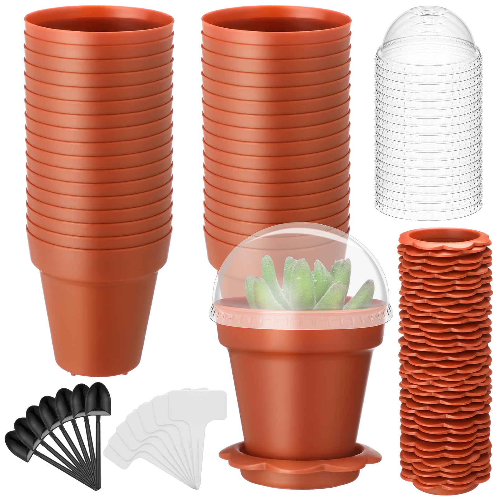 Pots de fleurs avec soucoupes lot de 36 pour végétaliser votre balcon et salon