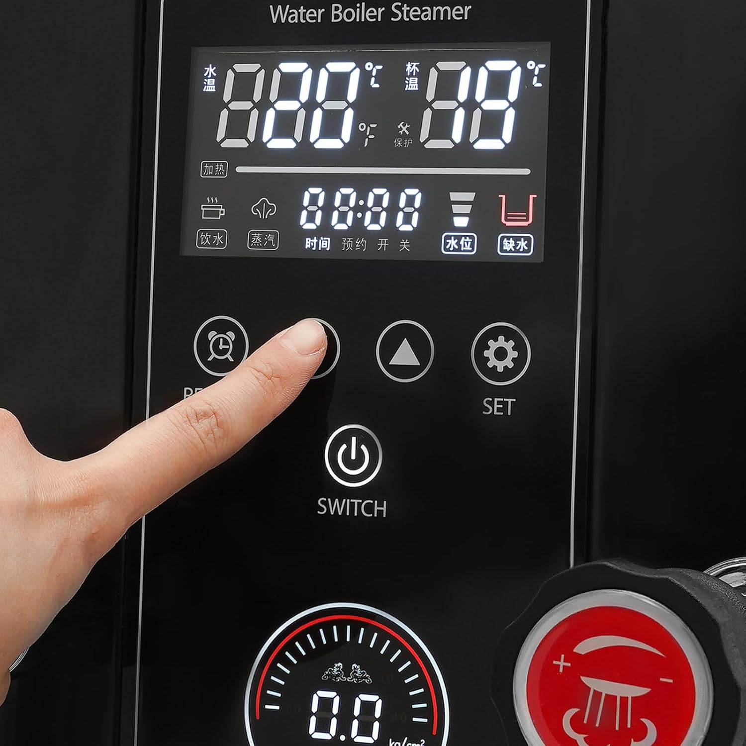 3000W Hot Water Dispenser & Boiler - 3.2Gal Large Capacity, Temp Control 140-212°F, 1-12H for Tea, Coffee & Milk - Commercial-Grade Hot Water Machine for Cafes, Bars & Restaurants (White)