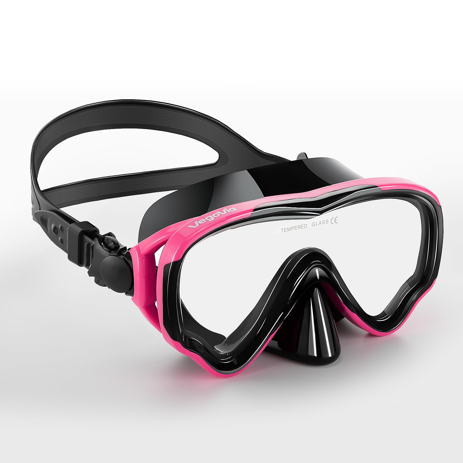 VegoVia Adult Swim Goggles with Nose Cover for Women Men, HD Clear Wide View Pool Water Nose Waterproof Shower Goggles Swimming Adult Diving Scuba Youth Mask Pool Underwater Beach Ocean Open Water