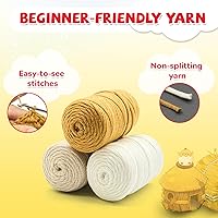 Vista 5 de SGIBYN Kit de Ganchillo para Principiantes con Tutoriales en Video Paso a Paso, Kit de Amigurumi de Pollos de Ganchillo de Inicio para Adolescentes