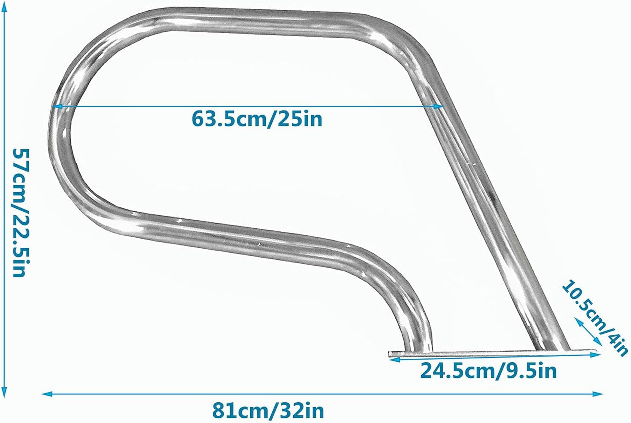 Barandilla de seguridad para piscinas, pasamanos para piscinas, barandillas para piscinas, pasamanos de fácil montaje, agarres de seguridad de acero inoxidable 304 para entrada a piscinas enterradas (