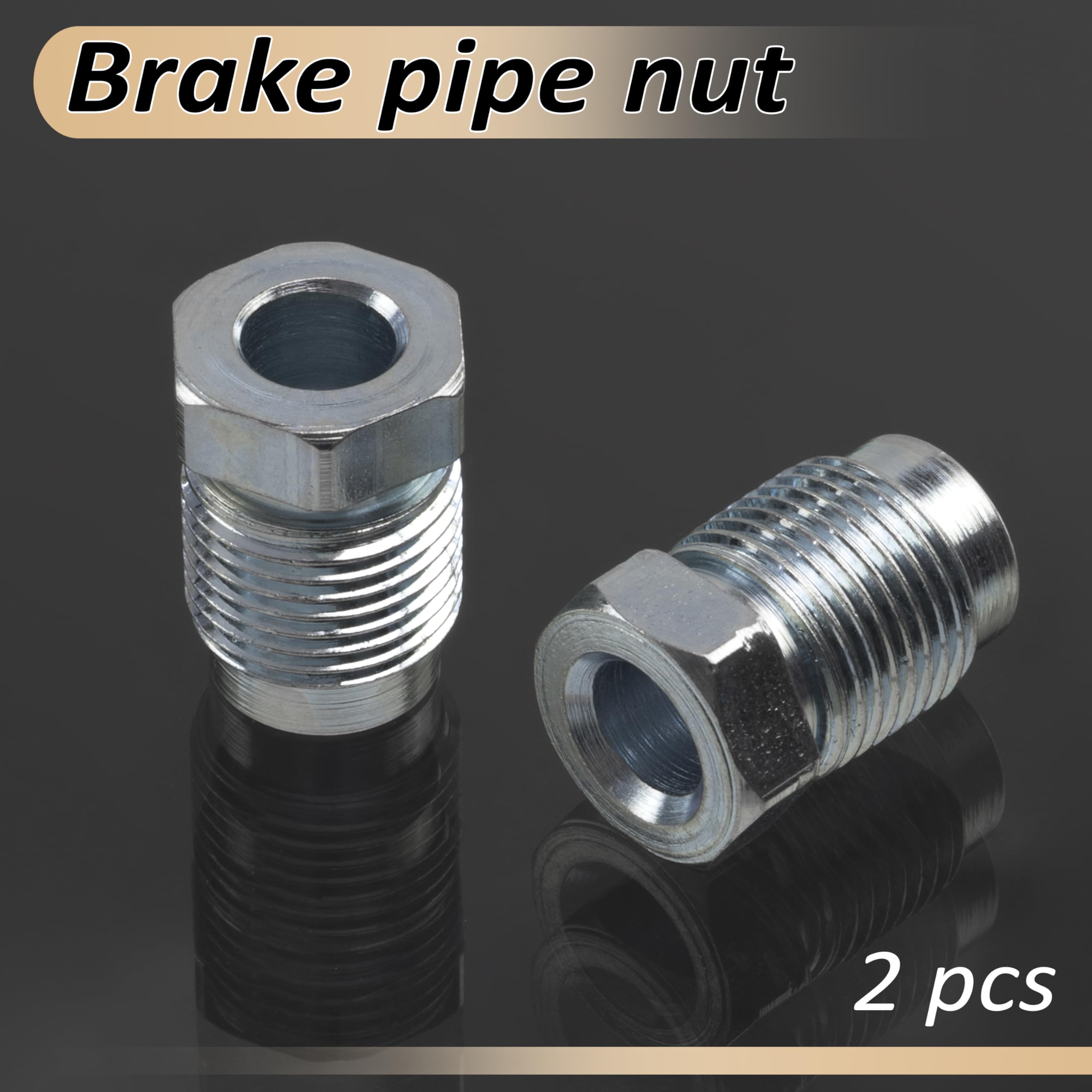 Raccordi Unione Tubi Freno Maschio In Acciaio 12 Mm X 1 Mm Per Tubo - Foto 8