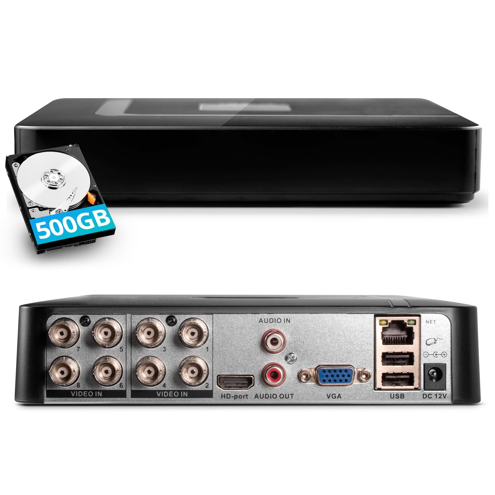 Amazon.com: Fuers H.265+ Security DVR Recorder with 500G Hard
