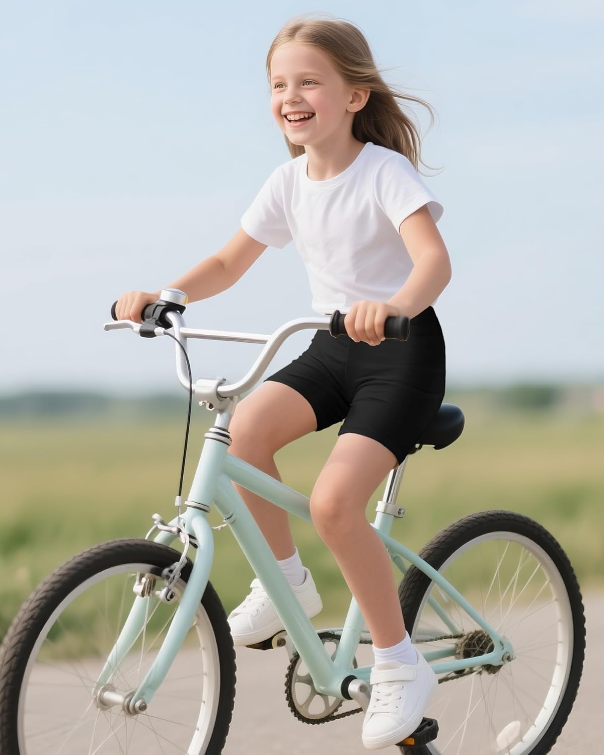 HASMES 3 Pack Girls Bike Shorts Kids Cartwheel Biker Cotton Under Dress Shorts for Dance Running - Image 6