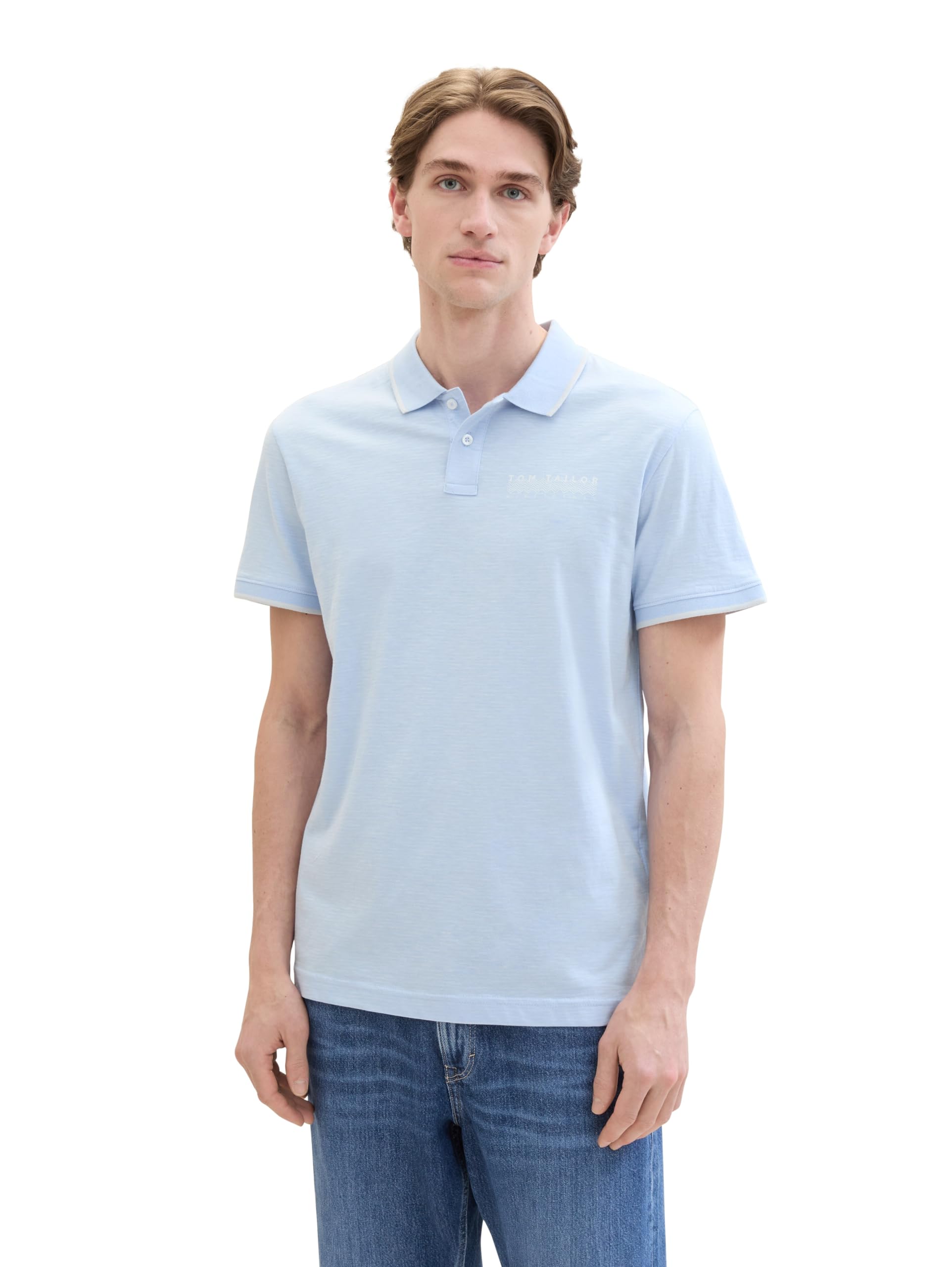 TOM TAILOR Men's Basic Polo Shirt with Stripes