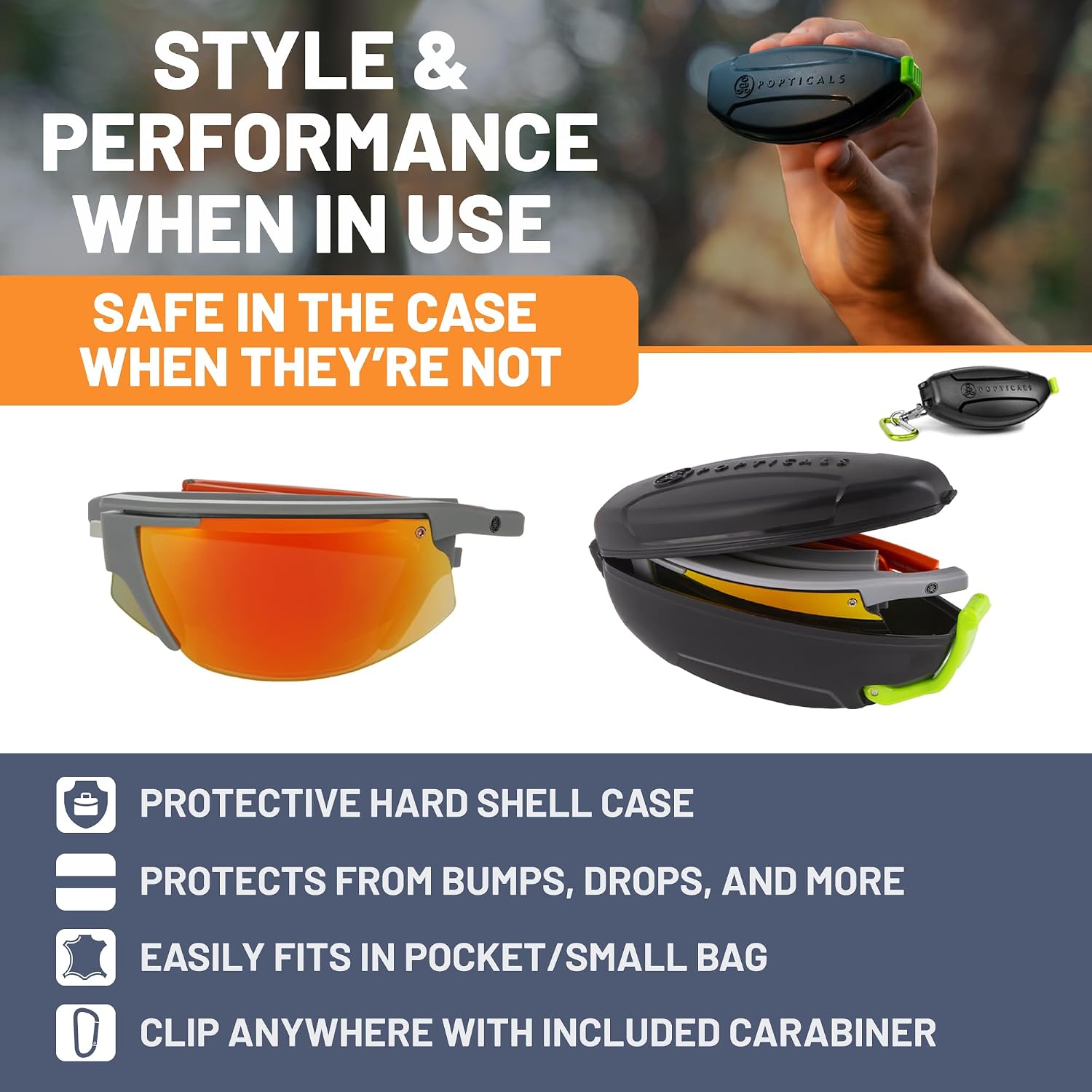 POPTICALS PopStar Polarized, Foldable Sunglasses for Your Outdoor Essentials