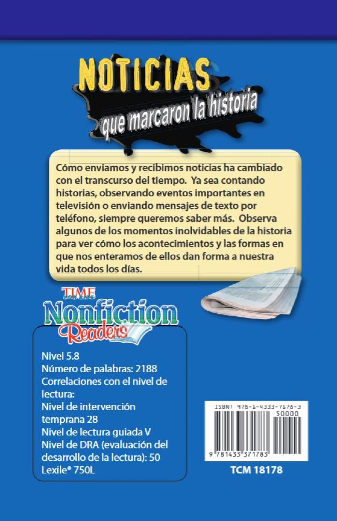Time for Kids Informational Text Grade 5 Spanish 30-Book Set (Time for Kids Nonfiction Readers): Challenging Set (Teacher Created Materials Library Set)