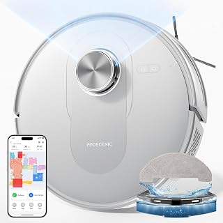 Proscenic Q8 - Robot Aspirador con función de Limpieza, Color Blanco