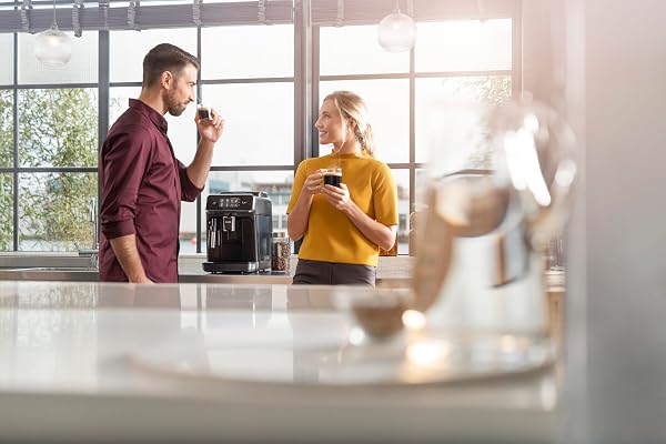 Philips Serie 5400 Kaffeevollautomat - LatteGo, 12 Getränke, Milchaufschäumer, Touchscreen, 4 Profile, Chrom-Finish (EP5447/90) - 5