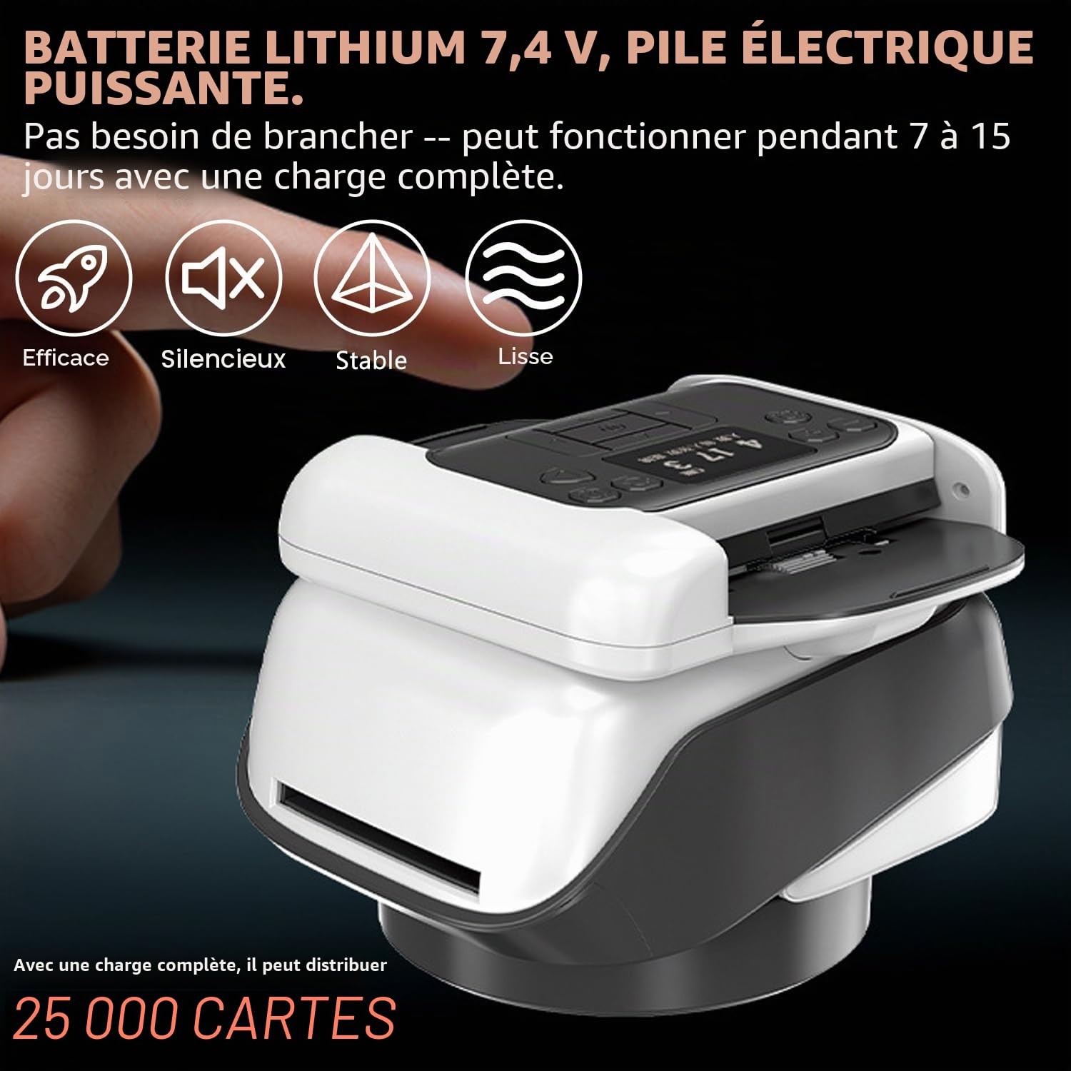 Mélangeur de cartes automatique, Machine à mélanger cartes électrique | électrique autonomie Distributeur de cartes à bas bruit, pour 1-8 joueurs, pour UNO, Poker, Skip BO, Blackjack, Texas Hold'e