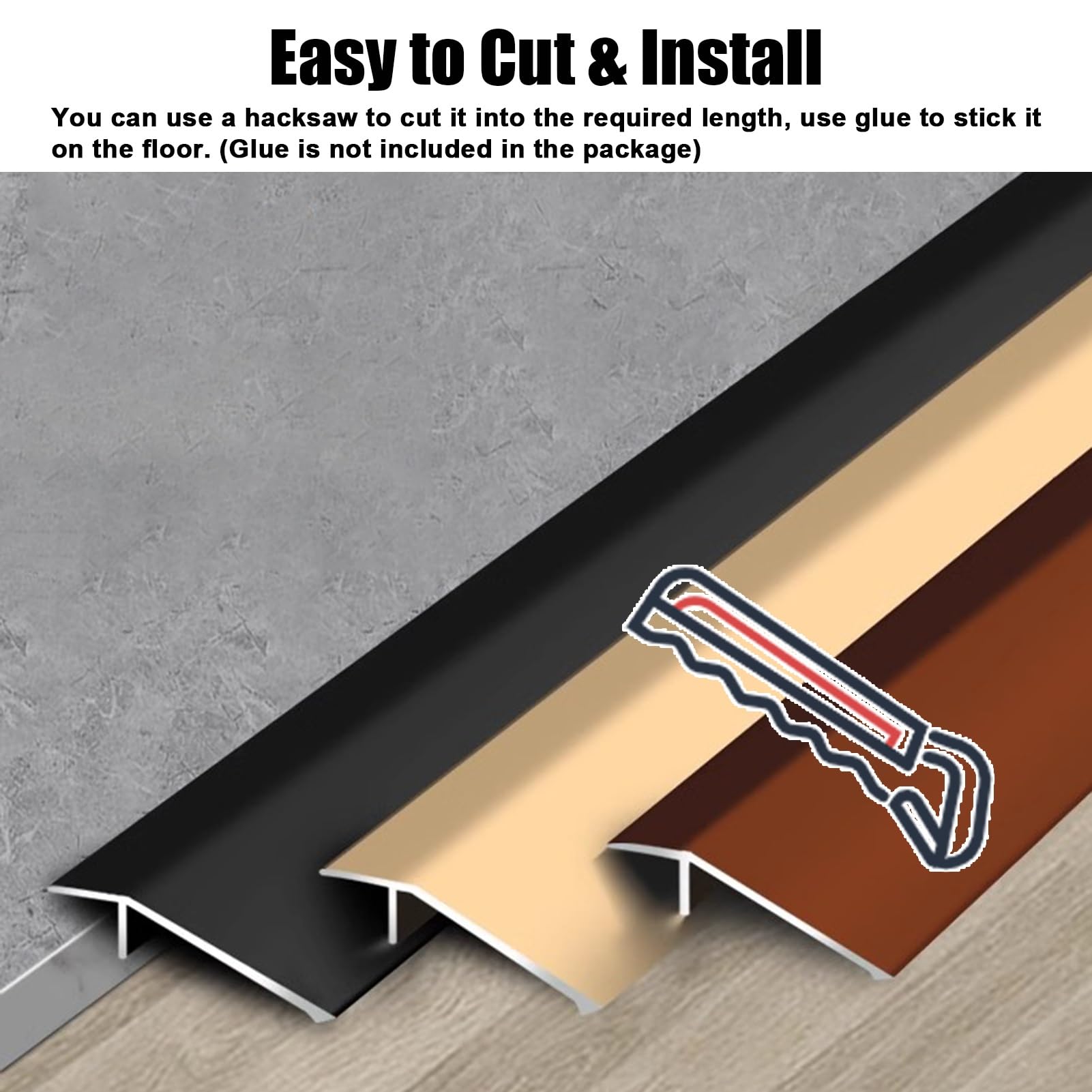 bande de transition, Baguette Transition Sol Aluminium Bois Carrelage Réducteur Seuil Porte
