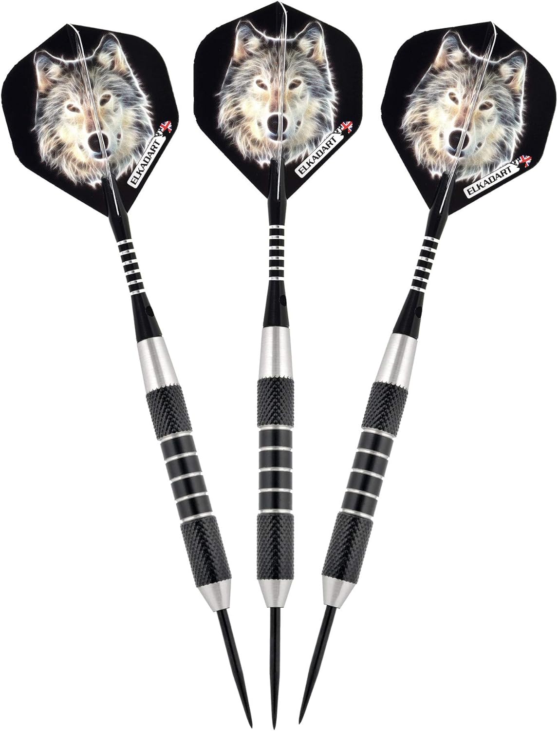 Elkadart Lone Wolf Steel Tip Darts with Storage/Travel Case