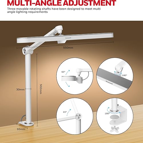 Miniatura 4 de Honeywell Sunturalux - Lámpara de escritorio LED con abrazadera - 05B02 Control táctil mejorado Sunturalux Luz de escritorio 4000K 1300LM regulable
