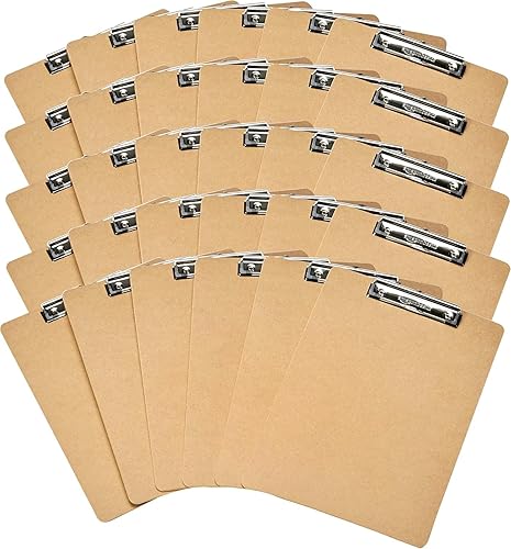 Tienda Basics Portapapeles para oficina, tamaño carta, 9 x 12.5 pulgadas, paquete de 30, marrón