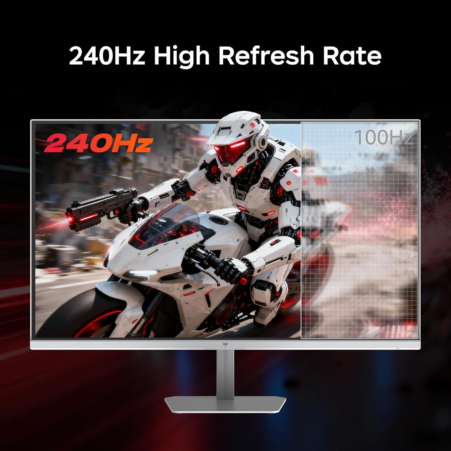 KTC 24 Inch 240Hz Gaming Monitor, H24F7, rear view showing stand attachment